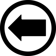Left Black Arrow In A Circle Outline Outline Svg Vector, Free Vectors File